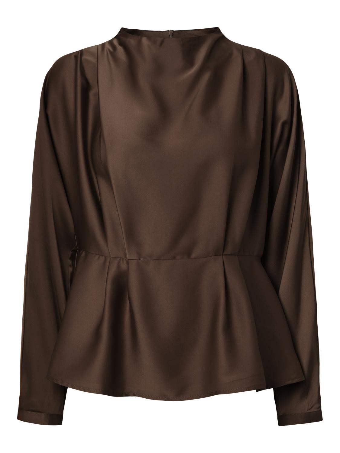 YASPELLA Top - Chocolate Brown - VERO MODA & VILA Bergvik